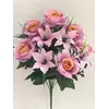 Искусственные цветы оптом Роза+Лилия  не пресс
