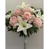 Искусственные цветы оптом . Лилия +Роза люкс Д151