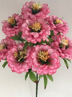 Искусственные цветы оптом Полукалинка крупная атласная с серединкой