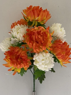 Искусственные цветы оптом   Хризантема двухцветная не пресс