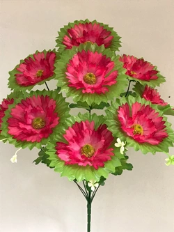 Искусственные цветы оптом Маргаритка крупная с листом Ч