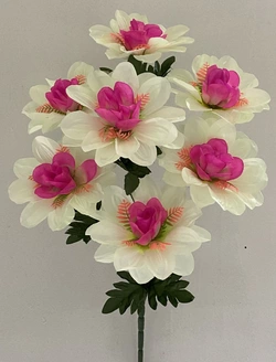Искусственные цветы оптом Далия атласная с бутоном