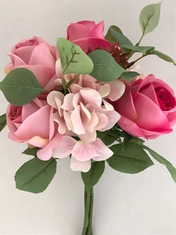 Искусственные цветы оптом  Бутон с гортензией невеста  Д 73