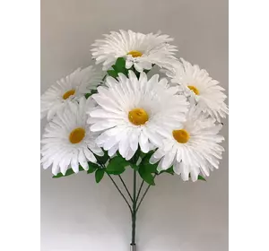 Искусственные цветы оптом   Ромашка гигант  белая не пресс