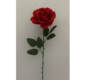 Штучні квіти оптом. Троянда бархатна одінарна