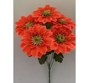 Искусственные цветы оптом  Дубок с серединкой атласный