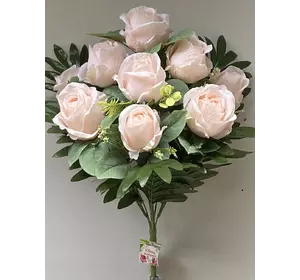 Искусственные цветы оптом Роза волна с папоротником  Д-143