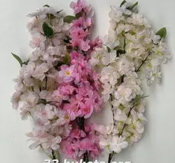 Штучні квіти оптом. Сакура з листьямі Штучні квіти оптом. Сакура з листьямі