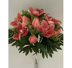 Искусственные цветы оптом  Тюльпан + ирис Д 181