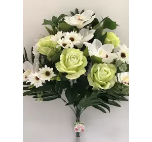 Искусственные цветы оптом.   Роза+Орхидея односторонняя   Д 100